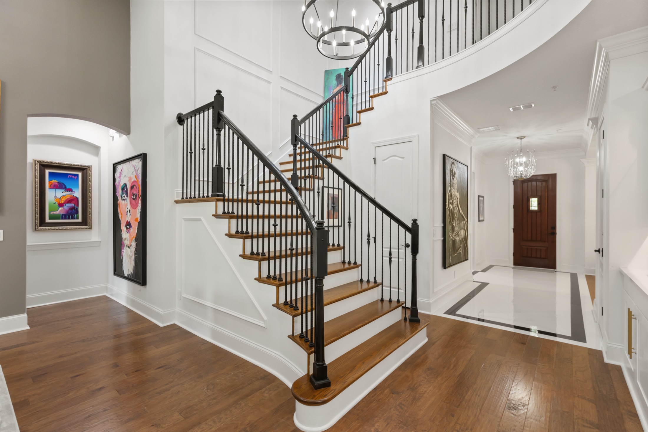 Stair hall and interior architecture at 2656 Meeting Place
