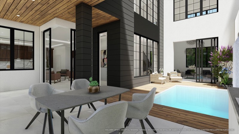 Architectural rendering created for a luxury real estate campaign